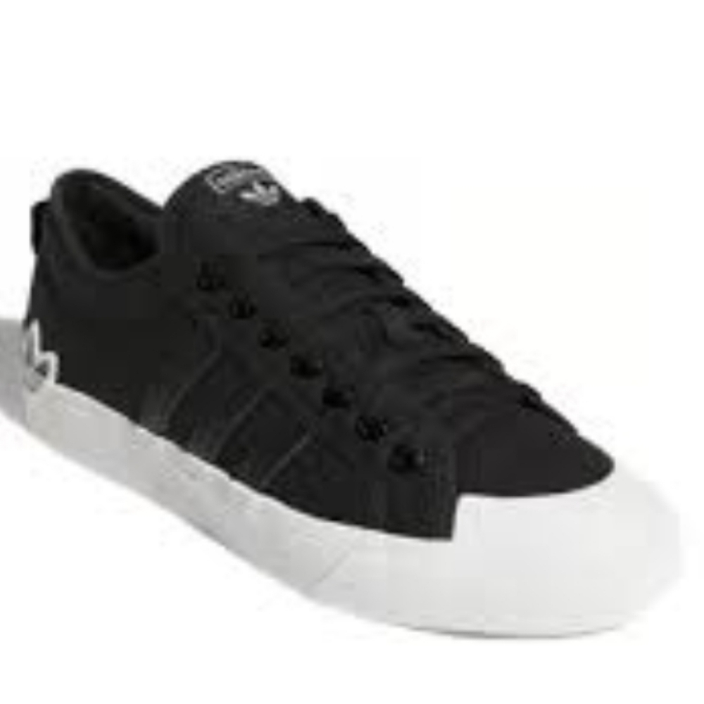 Adidas Nizza Originals Black and White Low Oversized Logo, MENS 8